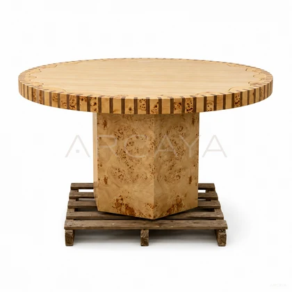 Haven Birch Dining Table - front view 01