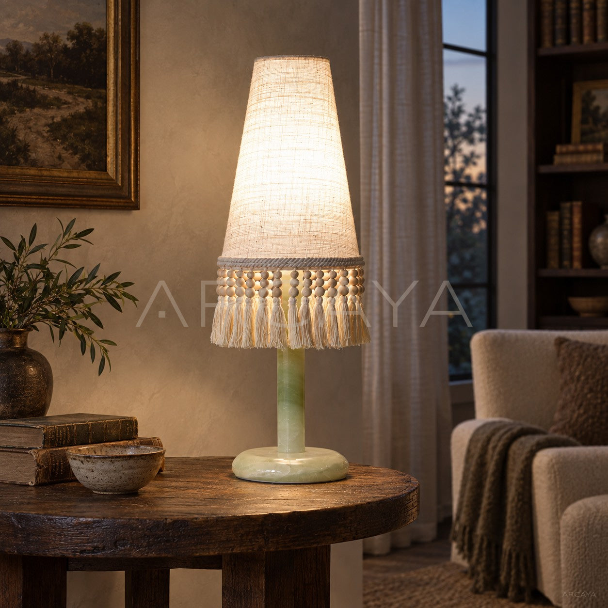 Aston Woven Shadow Lamp — Table Lighting