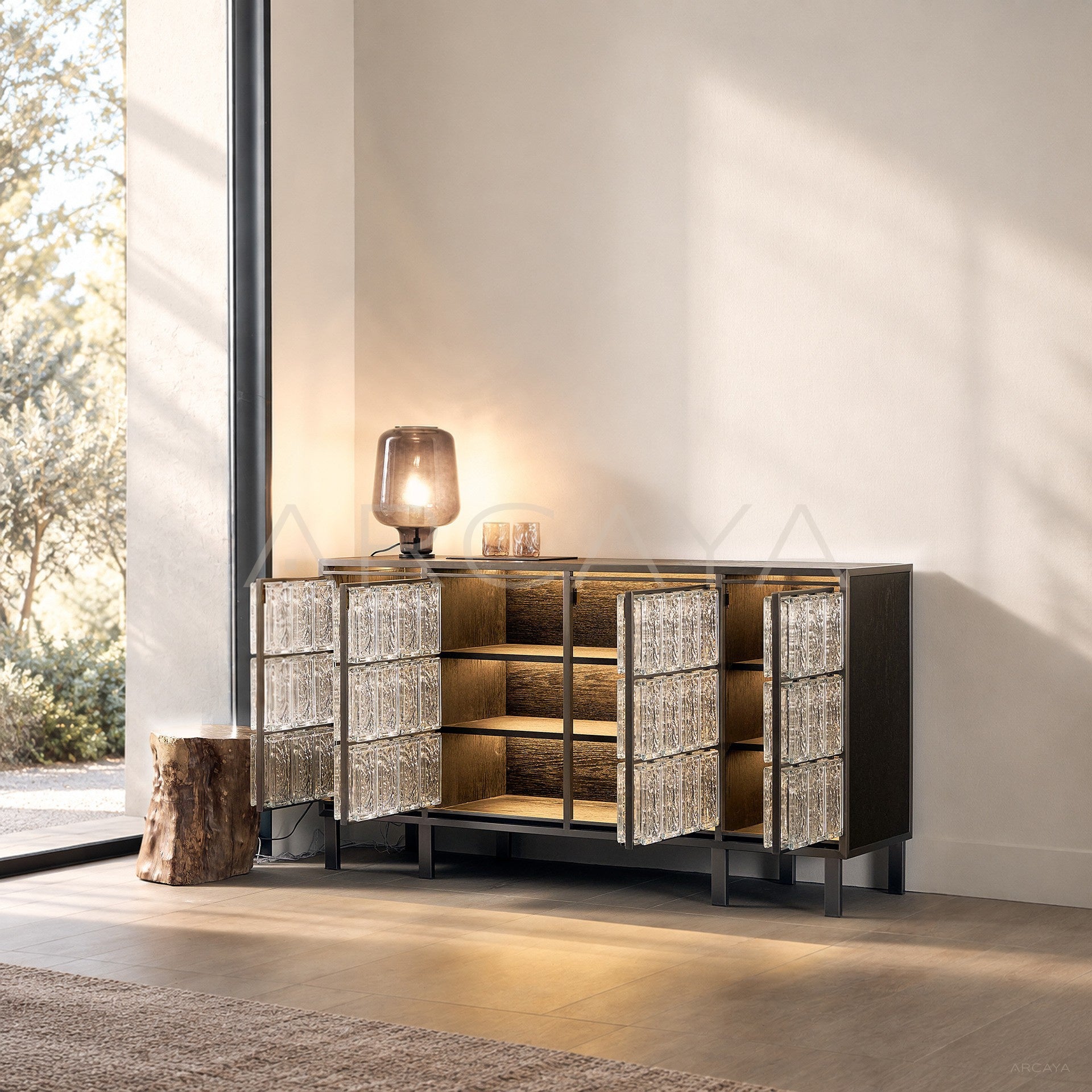 Glass Brick Sideboard