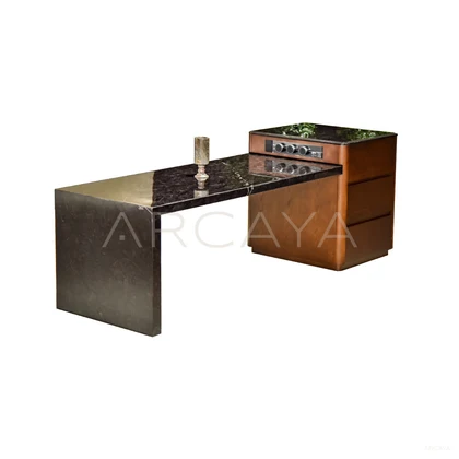 Nova Arc Dining Table - product view on a white background 04