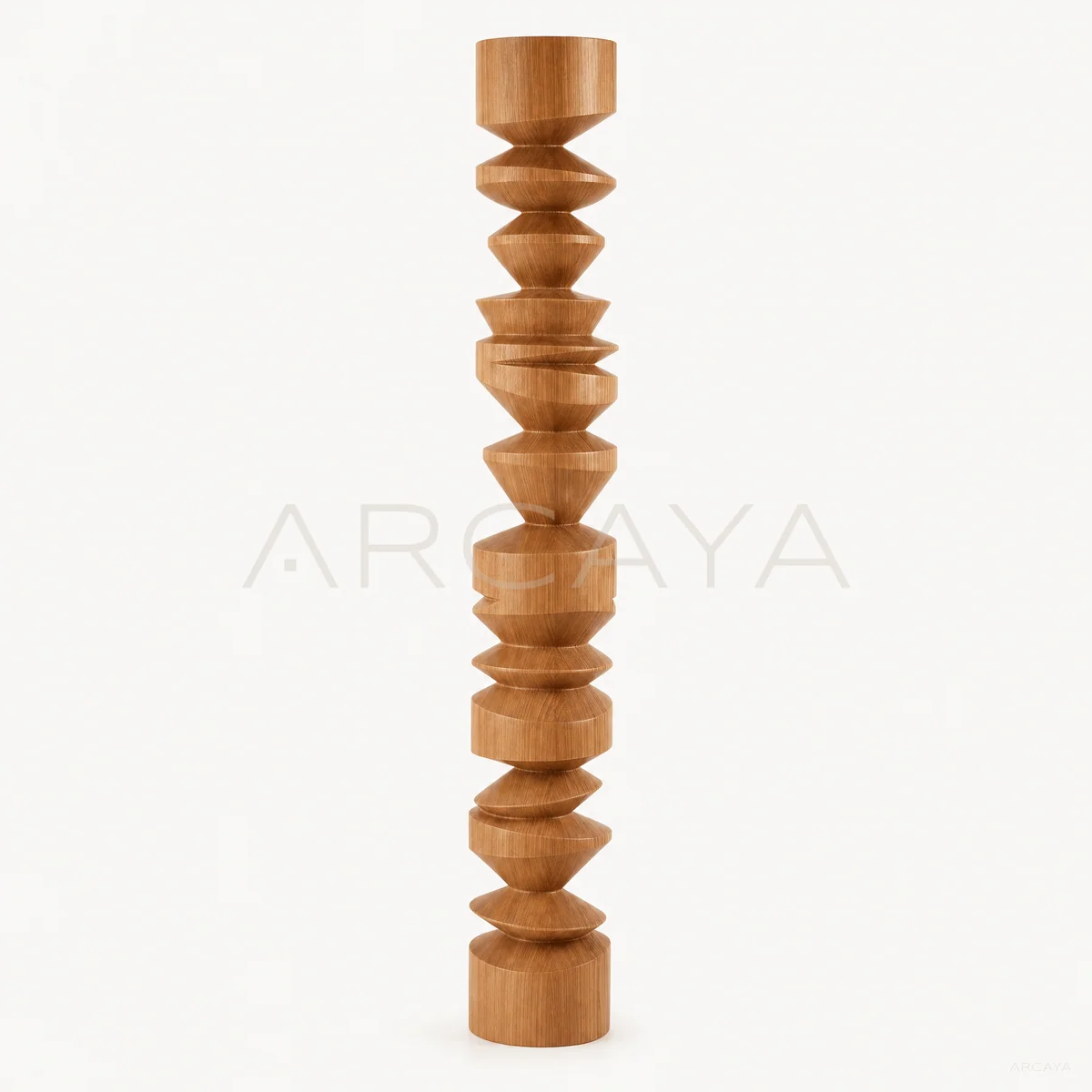Geometric Wood Totem