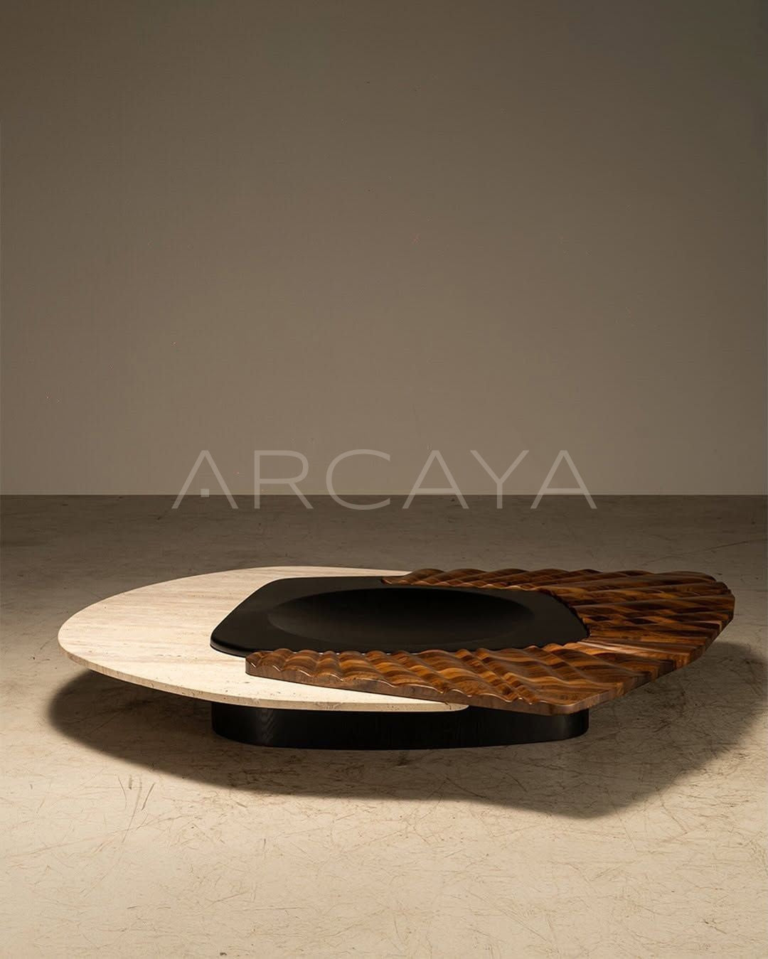 Mara Mixed Material Coffee Table - scene