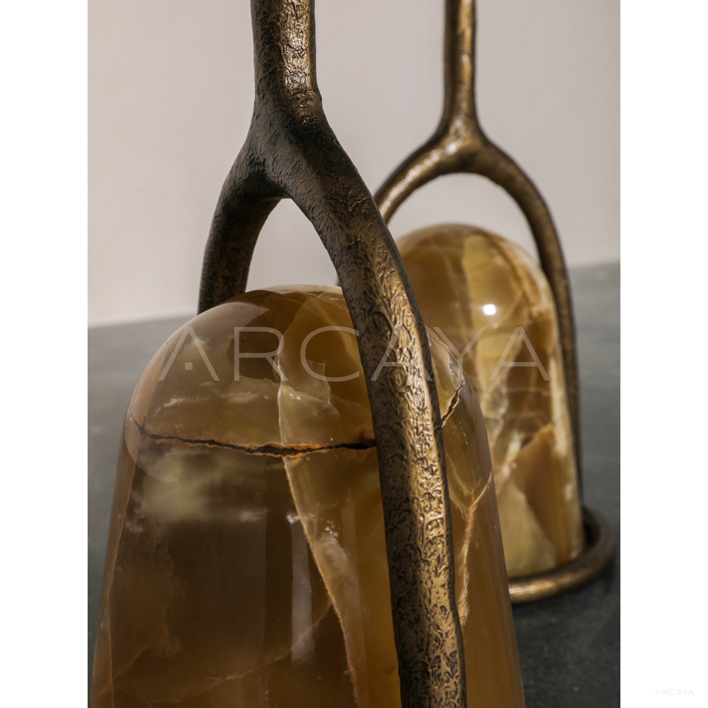 Raw Stone Sculpture Nesting Side Table - scene