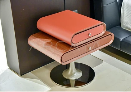 Orla Blanc Nightstand - front view 02