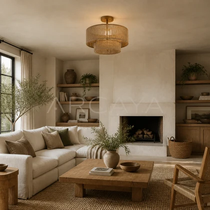 Isolde Hollow Ceiling Light — styled interior view 02