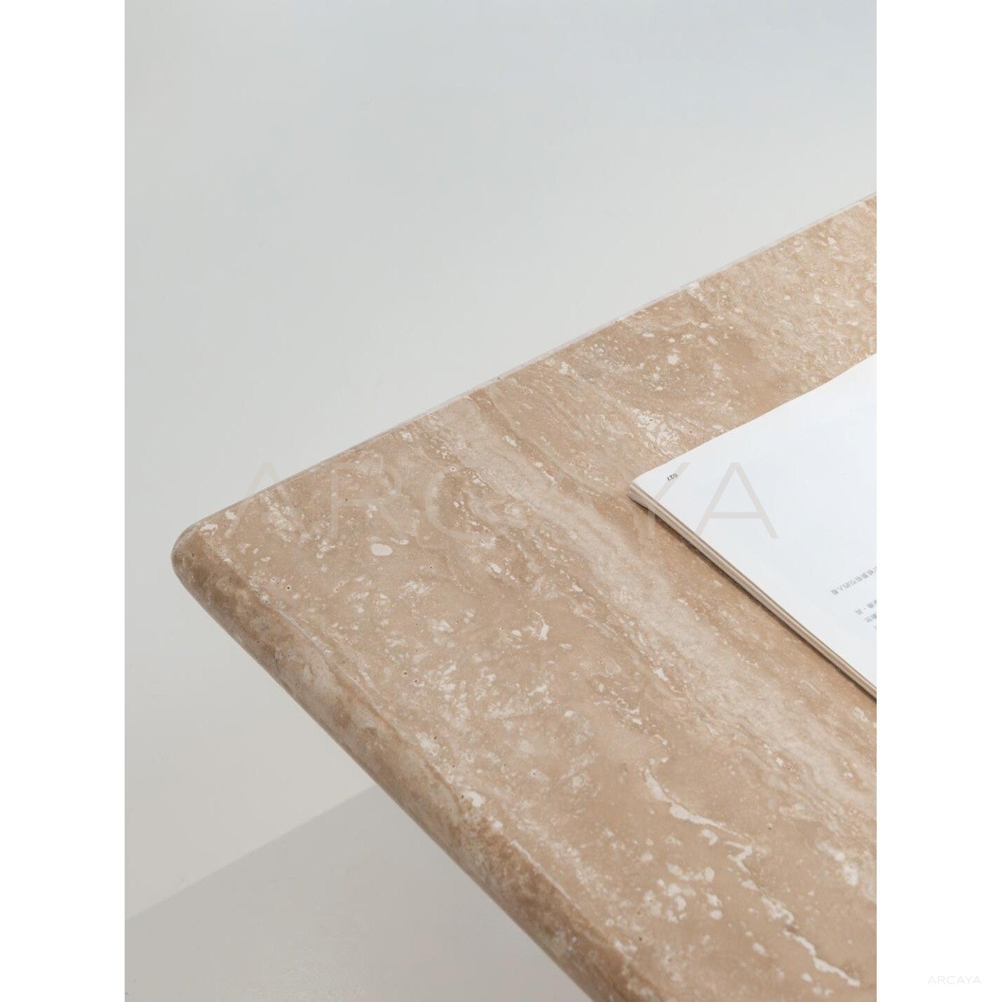 Yuexin Travertine Coffee Table - scene