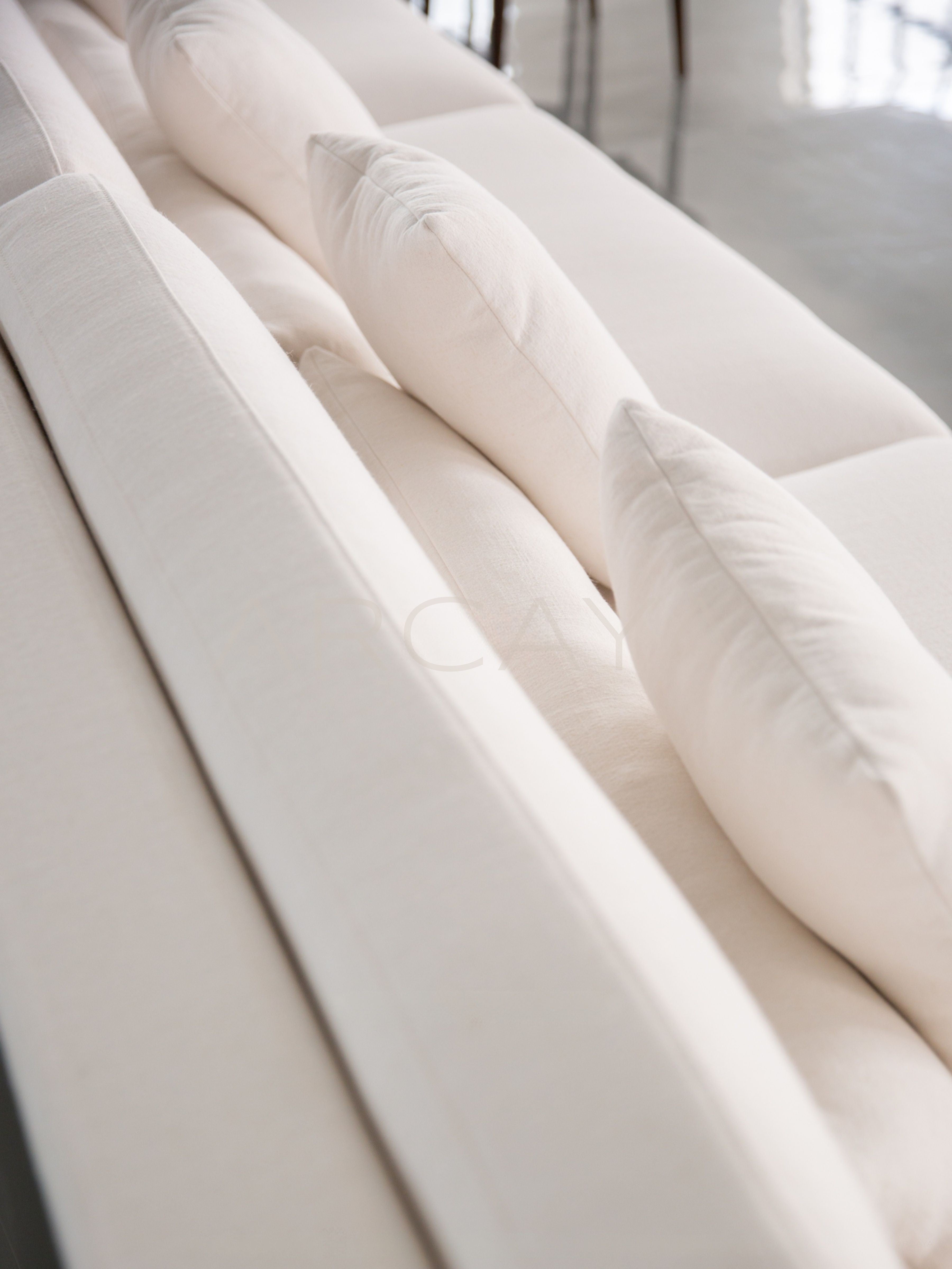 Minimalist Cream White Sofa - detail