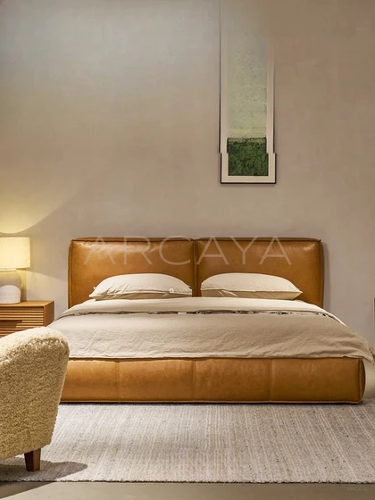 Riva Birch Bed - front view 02