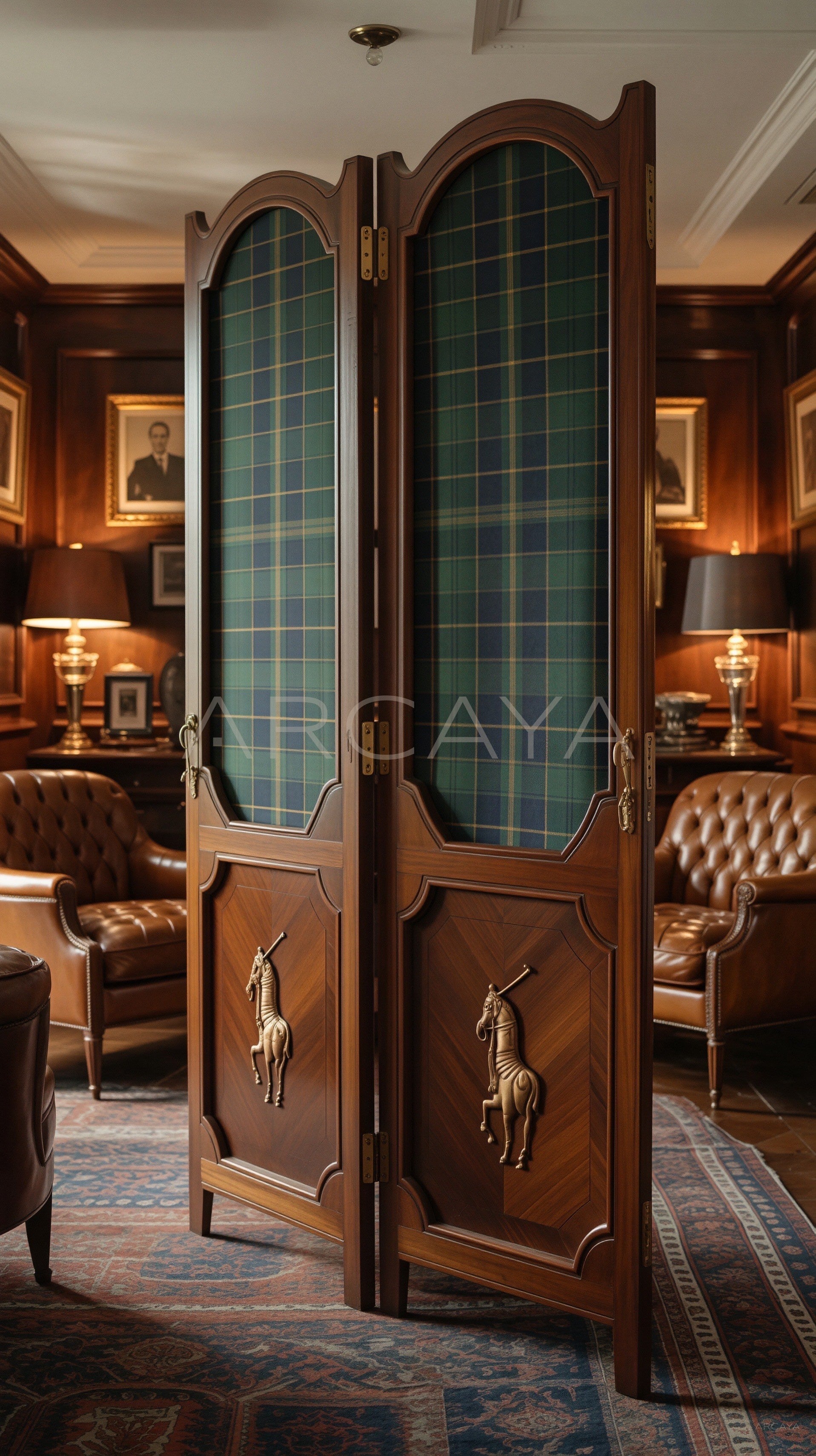 British Wooden Folding Screens - scene