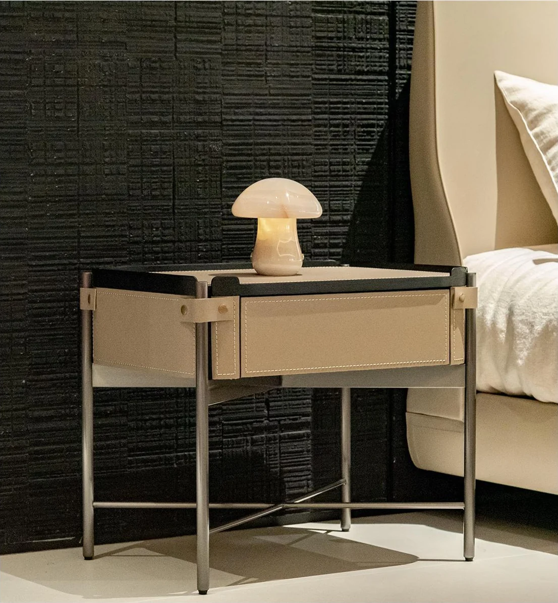 A00231 Nightstand in a finished interior.