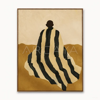 Striped Figure Wall Art — product view