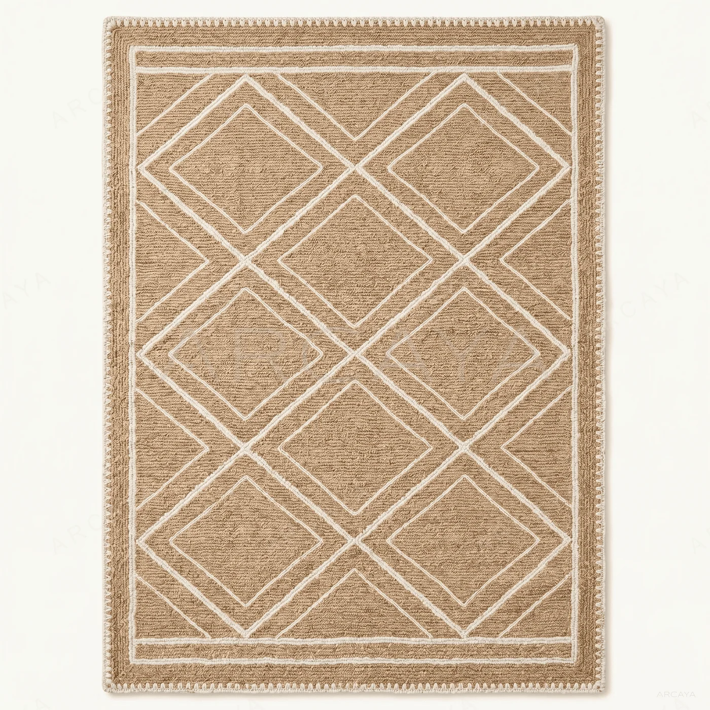 Geometric Pattern Natural Fiber Area Rug
