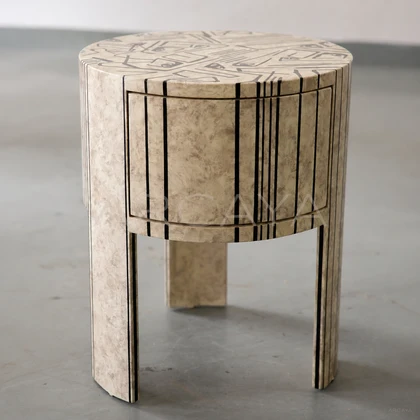 Haven Sand Nightstand - front view 05