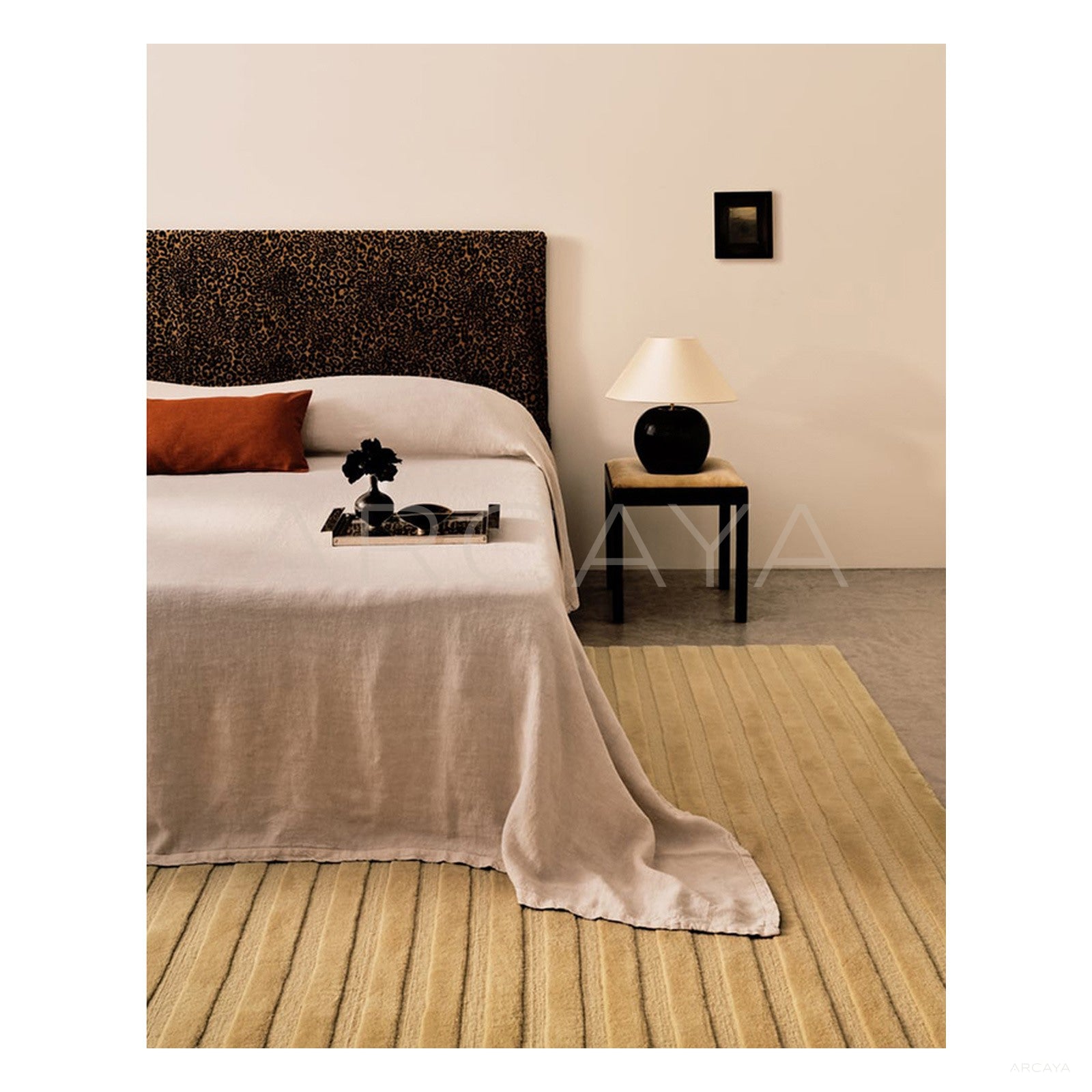 Beige Vertical Stripe Rug Dsm P011 C03 - scene